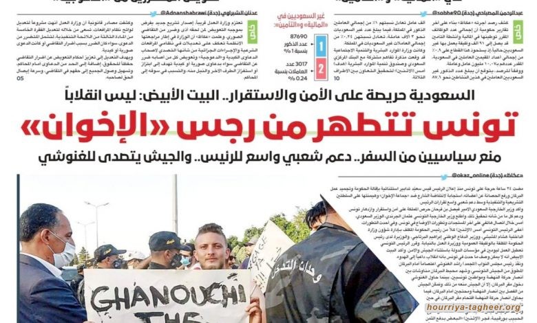 احتفاء إعلامي سعودي بانقلاب الرئيس التونسي وإقصاء النهضة