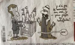كاريكاتير ساخر للوموند ينتقد ابن سلمان وبيع السلاح للسعودية