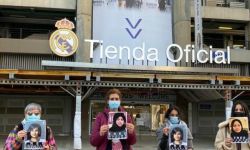 تظاهرة نسائية قبالة مقر ريال مدريد الإسباني رفضا لصفقة محتملة مع السعودية