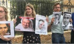 احتجاج أمام سفارة الرياض بلندن دعماً للمعتقلين