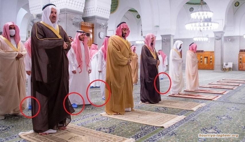 ابن سلمان يدنس المسجد النبوي ويصلي فيه خائفا