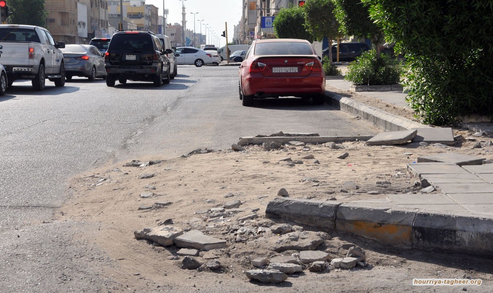 شارع الرياض يسبب مشاكل جمة لسكان القطيف