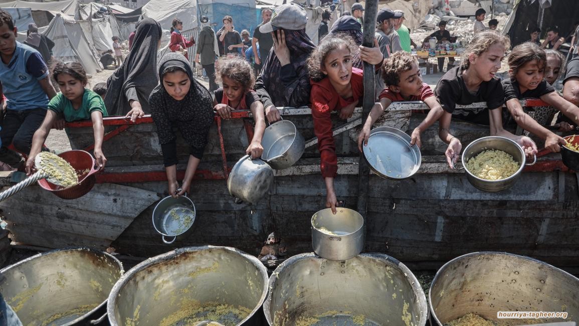 حرائر غزة تموت جوعا ولحم الضأن تأكله الاعراب