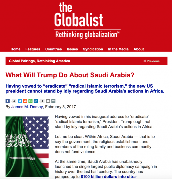 موقع “غلوباليست” لايمكن لدونالد ترامب أن يقف متفرّجا على نشاطات السعودية في أفريقيا
