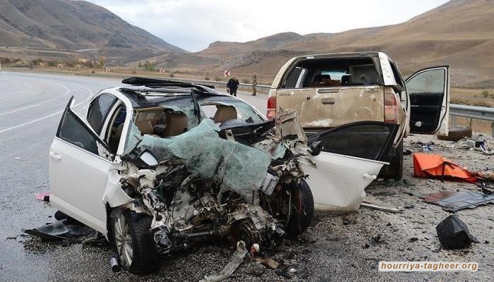 مصرع 5 أشخاص من عائلة أردنية بحادث سير مروع في السعودية