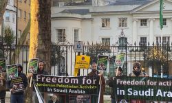 لندن.. متظاهرون يدعون الرياض للإفراج عن فلسطينيين وأردنيين