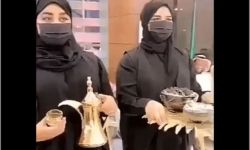 آخر بركات خادم الحرمين سلمان نساء يقدمن القهوة للرجال