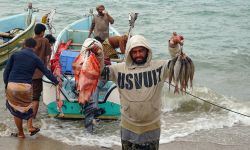 مظاهرة غاضبـة للصيادين الیمنیین في المهرة