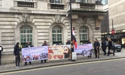 إعتصام في لندن احتجاجا على جرائم آل سعود في المنطقة