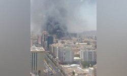 حريق هائل في فندق بمكة المكرمة
