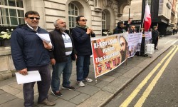 لندن: محتجّون يطالبون السعودية بوقف عدوانها على اليمن